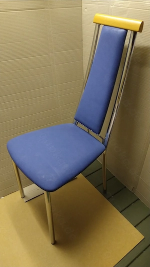 Hochlehner Stuhl metall blau EFFEZETA Esszimmer