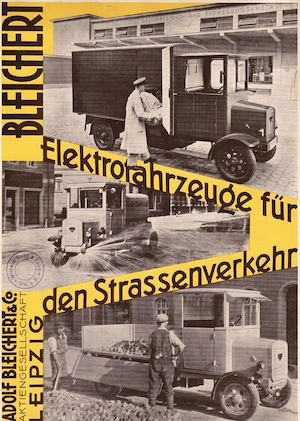 Originalprospekt: Bleichert Elektrofahrzeuge für den Straßenverkehr