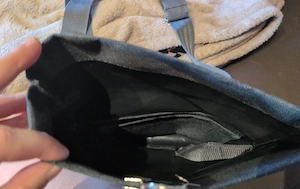 Handtasche klein grau