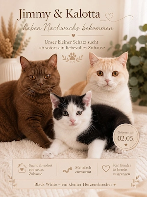 BKH Katerchen darf gerne abgeholt werden.  Cinnamon Träger
