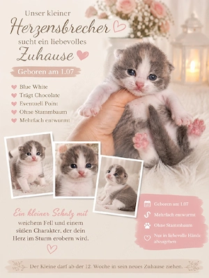 2 BKH Katerchen sucht bald ein neues Zuhause.  