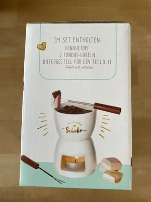 Schokofondue Set unbenutzt