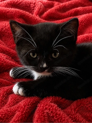 BKH-Mix Tuxedo Kitten mit LIEFERUNG schwarz  weiss Männchen u. Weibchen mit Lieferung