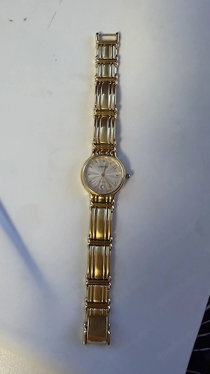 Elegante ZentRa Damenarmbanduhr   Vergoldet   Mit Datumsanzeige