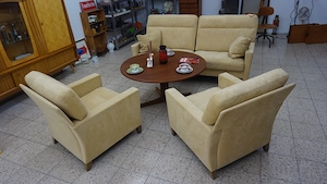  	 Walter Knoll Henry Sofagarnitur 2er Sofa und 2 Sessel Alcantara Top Qualität