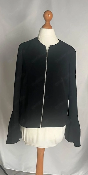 ZARA Basics schwarze Jacke Blazer XS Trompetenärmel