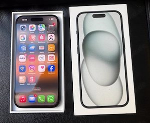 Apple iPhone 15 128GB schwarz  gut, funktioniert super