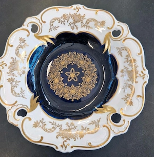 Weimar Porzellan Echt Weimar-Kobalt Schale 21 cm