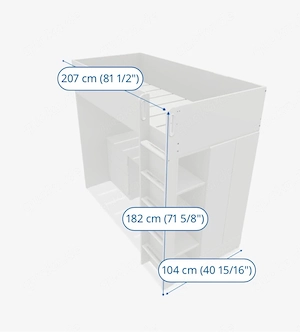 Hochbett, IKEA Smastad