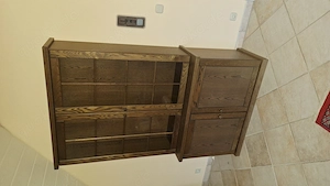 Glasvitrinenschrank Marke Hülsta, Mooreiche