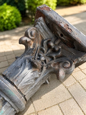 Antiker Gusseisen Laternenmast   Gaslaternen Pfosten Vollguss