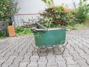 Antiker Blech-Puppenwagen, 1950er Jahre