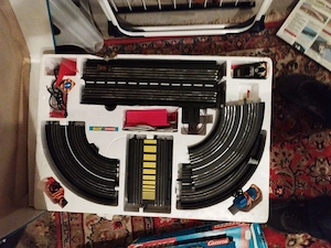 Carrera 124 & Servo 140 Konvolut   Bahnstücke, Moto-Drom Set, Zub