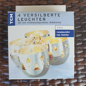 Neue versilberte Teelichthalter