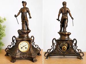 Antike Pendule Kaminuhr Bronze 