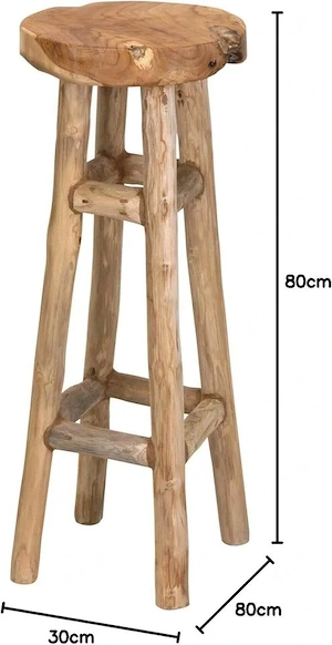 Barhocker, Teakholz Hocker, Sitzhocker