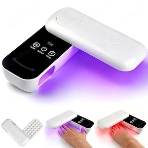2 in 1 Nagelpilz Lasergerät & UV Nagellampe 4 Lichtmodi 240  drehbar Schwarz