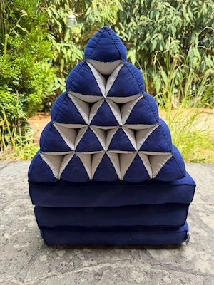 Thaikissen Kapok in blau- XXL Kopfteil - 3 Lagen