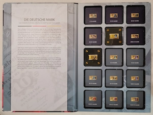 2 Goldbarren "D-Mark Banknoten" 1 500 oz 999er Feingold + Sammelalbum