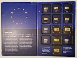 4 Goldbarren "EURO - Banknoten" 1 500 oz 999er Feingold + Sammelalbum