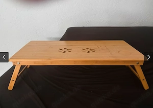 Praktischer Laptop-Tisch aus Holz klappbar