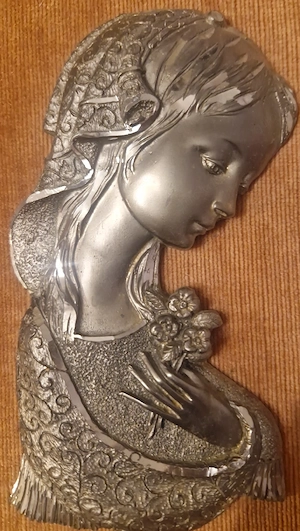 Zinn Madonna Figur