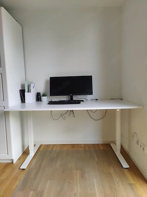 2 höhenverstellbare Schreibtische   IKEA TROTTEN & SONGMICS