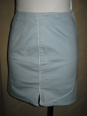 NEU Original 1990er VINTAGE Tennis Sport LOOK Baumwolle A-Linie Mini Rock PEPE 34 XS himmel hell bla