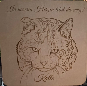 Personalisierbare, gravierte Tassenuntersetzer