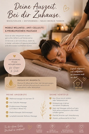 Mobile Beauty-, Anti-Cellulite- & Problemzonen-Massage