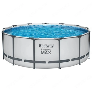 BESTWAY Steel ProMAX Stahlrahmenpool Set mit Filterpumpe OE 396 x 122 cm