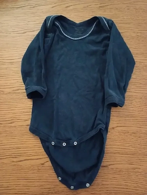 Langarmbody dunkel blau uni 86 92