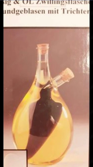 Essig und Öl gefässe aus Glas