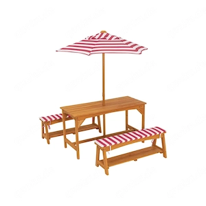 LIVARNO HOME Kinder Gartentisch Set mit Sonnenschirm