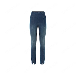 esmara  Damen-Jeggings, Slim Fit, hohe Leibh he, S, blau