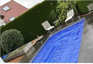 Luftkammerplane Poolabdeckung 8x3m