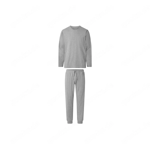esmara  Men Herren-Pyjama, XL, grau Eigenschaften Eingrifftaschen und Gummizugbund, Bindeband