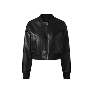 esmara  Damen Bikerjacke, in modischer Lederoptik, 36, schwarz Struktur