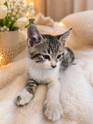 Kätzchen Babykatze Katzenbaby Kitten Katze BKH Mix