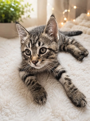 Babykatze BKH Mix Katzenbaby Kätzchen Kitten gestreift