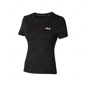 FILA Damen T Shirt aus reiner Baumwolle S schwarz