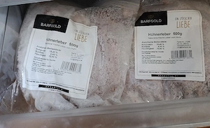 BARFGOLD - großes Paket Premium Futterfleisch für Hunde u Katzen