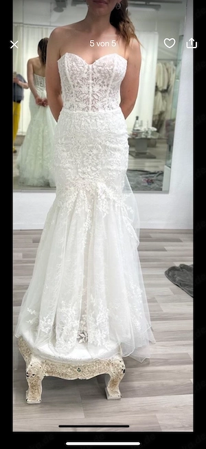 Traumhaftes Brautkleid Fit and Flair 36 38 