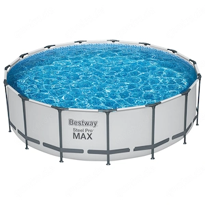 Bestway Steel Pro MAX Frame Pool Komplett Set mit Filterpumpe OE 457 x 122 cm