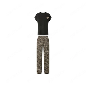 esmara  Damen Pyjama (Schwarz, XS (32 34))