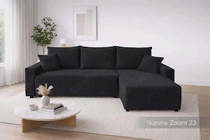 LUMI | Großes Sofa | Zoom-Stoff | Schlaffunktion