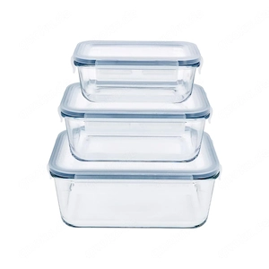 SILVERCREST Glasfrischhaltedosen Set rechteckig 3er Set
