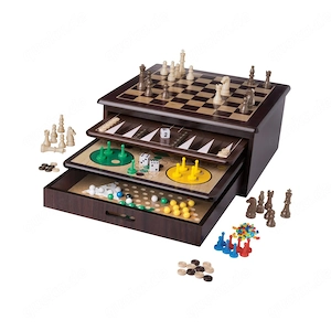 Playtive Holz 10-in-1 Spielesammlung, unterschiedliche Spiele