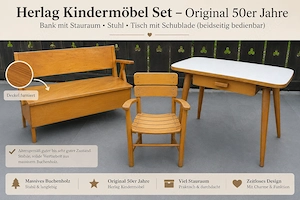 Herlag Kindermöbel-Set - Original 50er Jahre