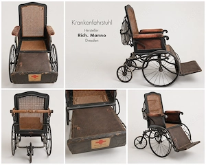 Historischer Krankenfahrstuhl   Invalidenwagen um 1900 1920